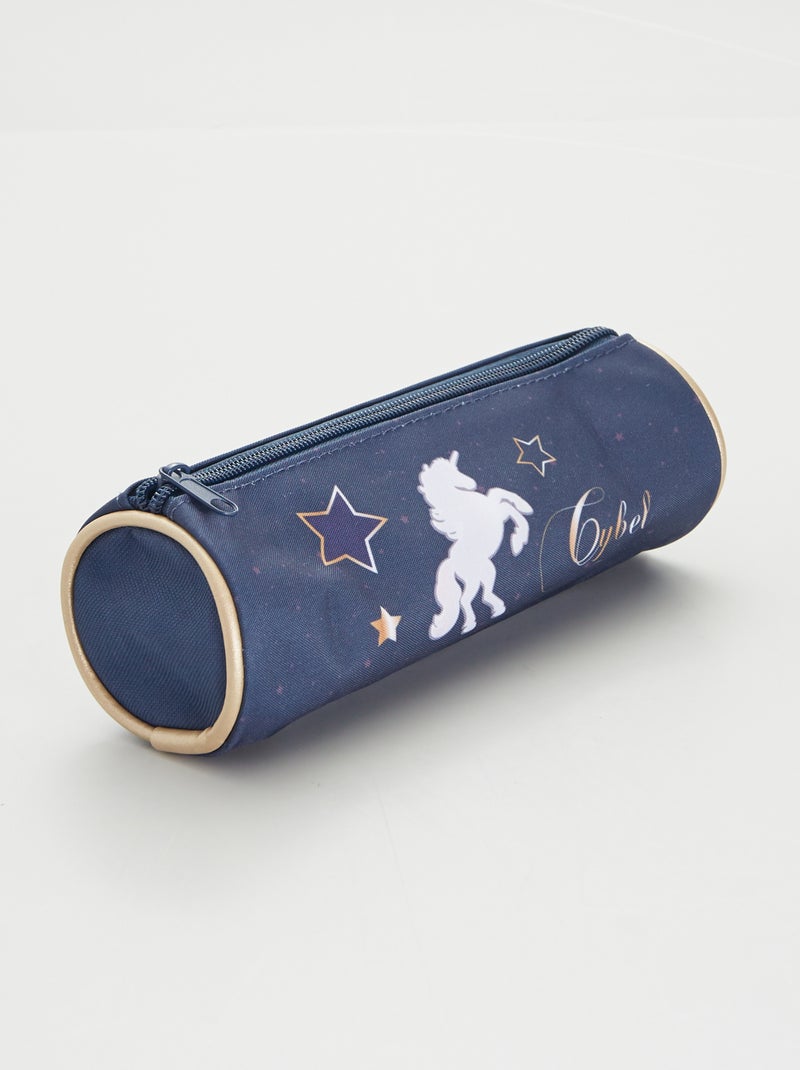Estojo com estampado à frente Azul - Kiabi