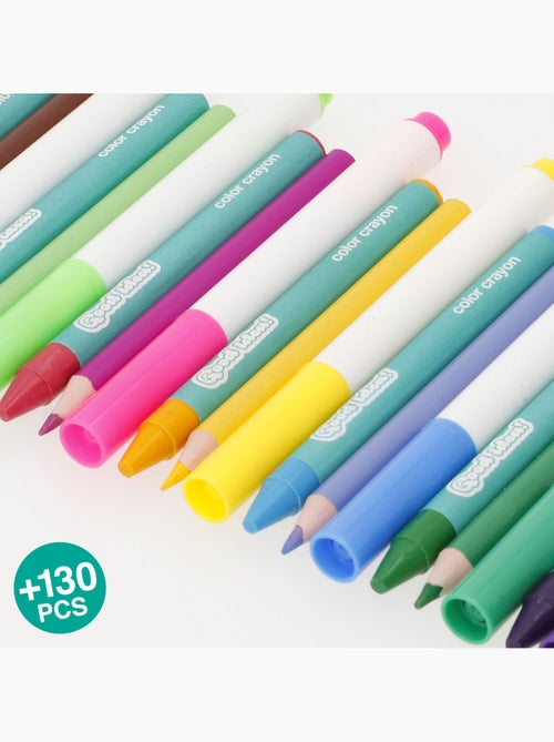 Estojo de desenho infantil com 130 peças de tinta e cor colorbaby - Kiabi