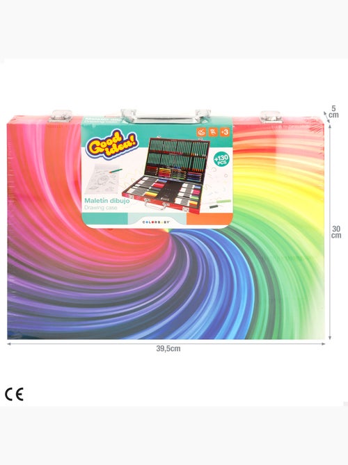 Estojo de desenho infantil com 130 peças de tinta e cor colorbaby - Kiabi