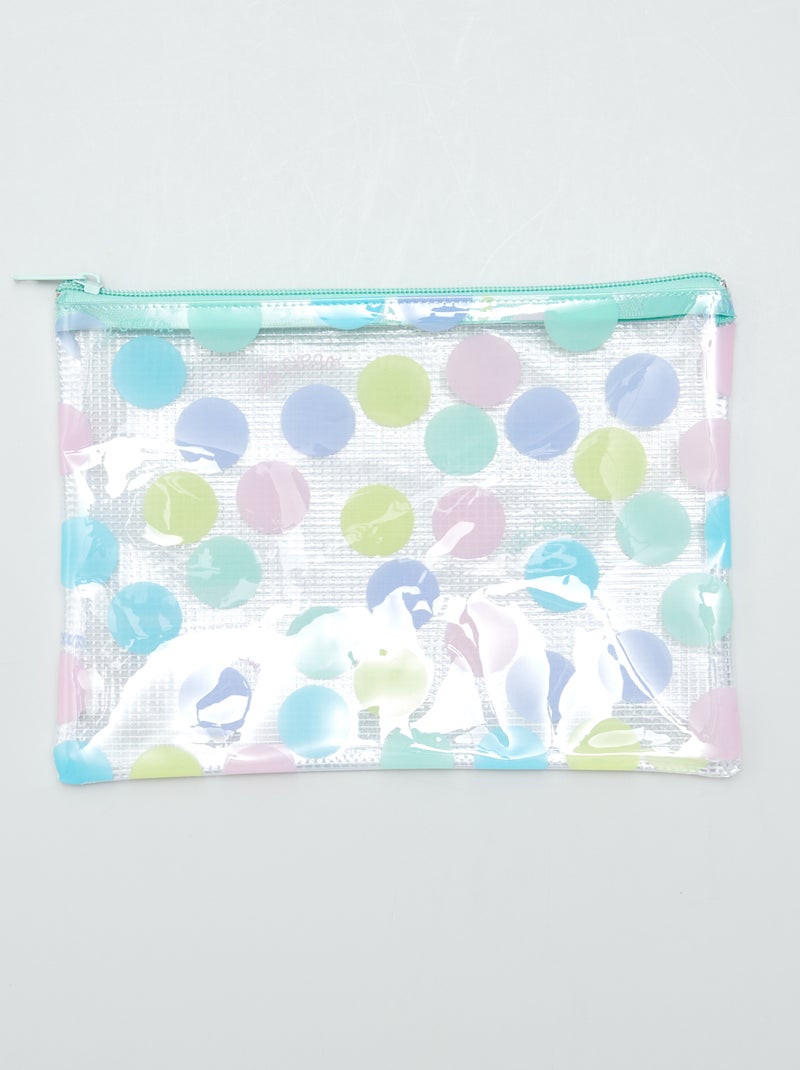 Estojo de plástico estampado AZUL - Kiabi