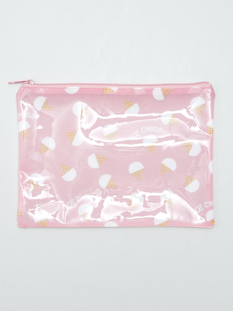 Estojo de plástico estampado ROSA - Kiabi