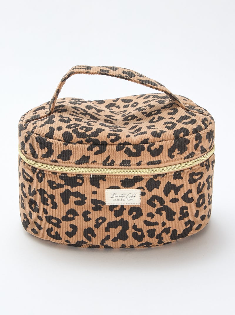 Estojo de toilette  - Nécessaire - motivo leopardo Castanho - Kiabi