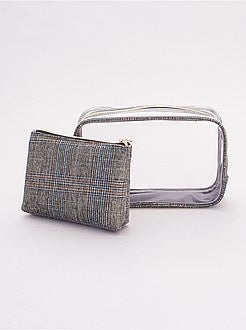 Estojo de toilette com bolso com fecho - Kiabi
