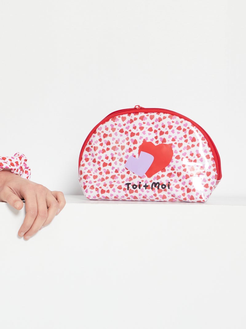 Estojo de toilette 'coração' Vermelho - Kiabi