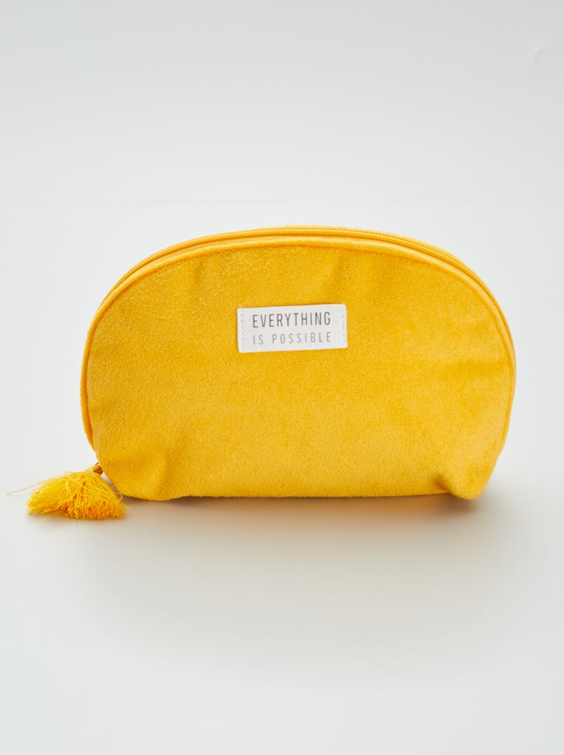Estojo de toilette efeito felpo AMARELO - Kiabi