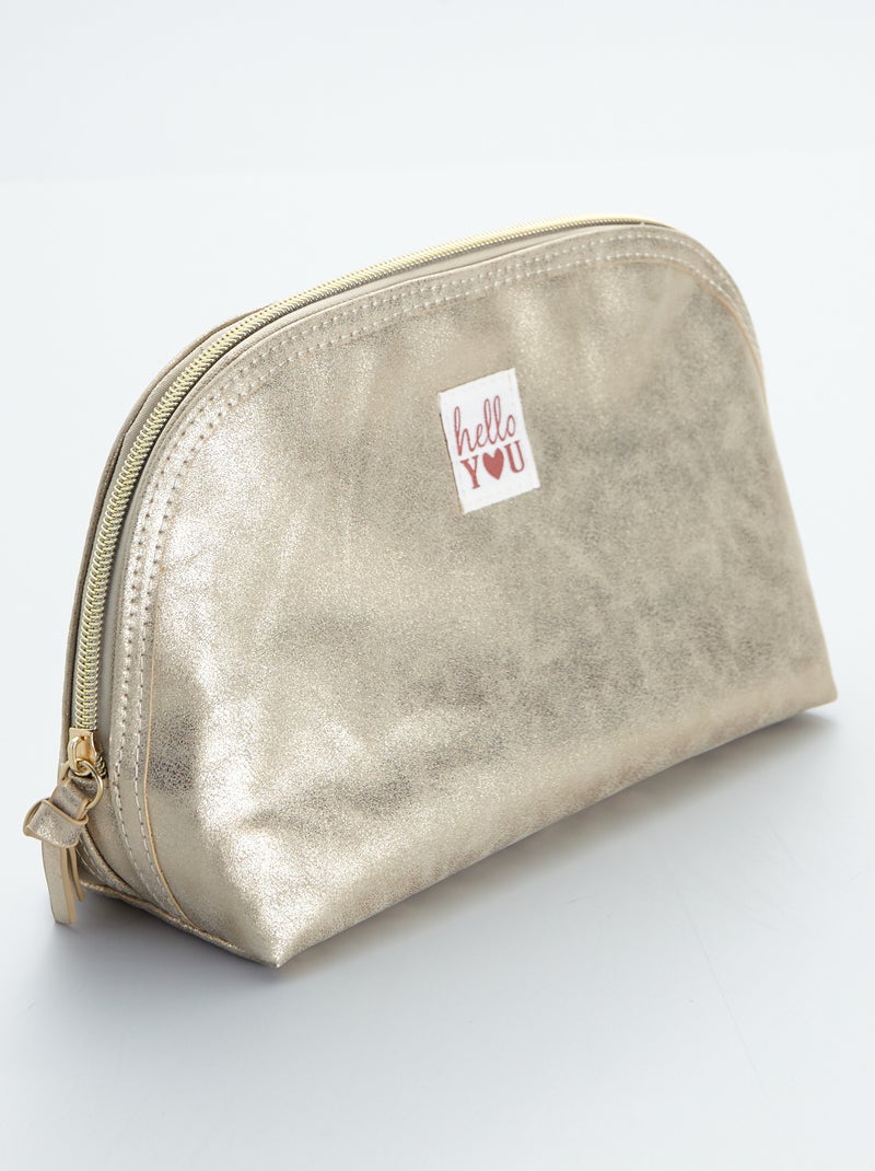 Estojo de toilette efeito iridescente Dourado - Kiabi