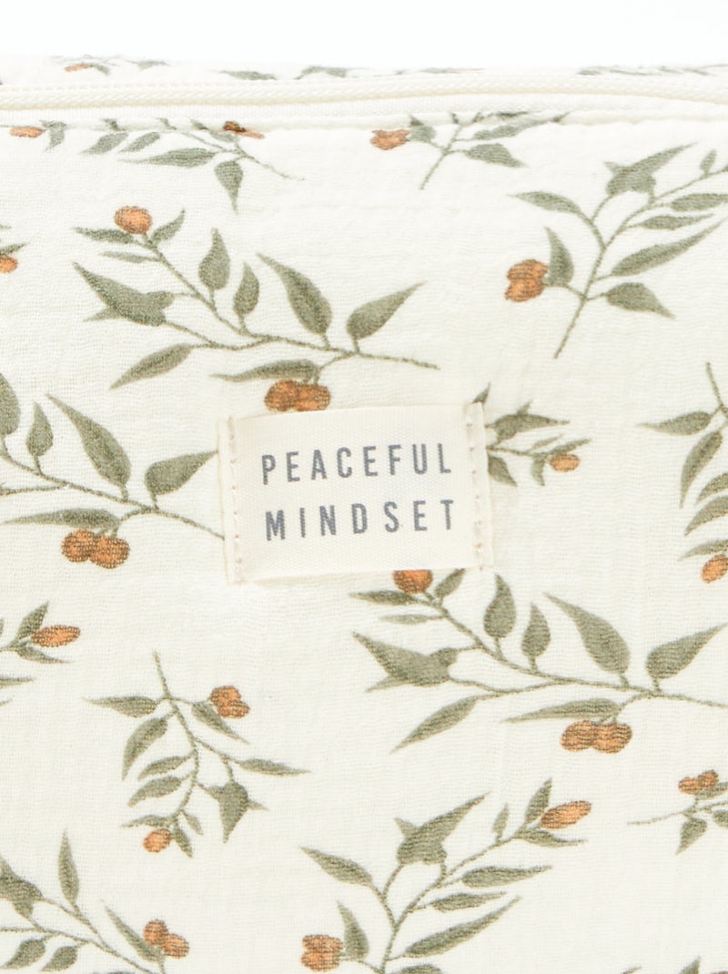 Estojo de toilette em gaze de algodão BEGE - Kiabi