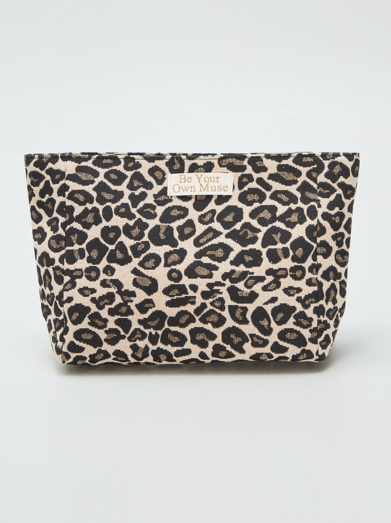 Estojo de toilette 'leopardo' PRETO - Kiabi