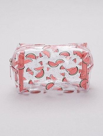Estojo de toilette transparente com motivo 'melancia' - Kiabi