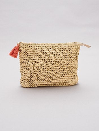 Estojo entrançado com pompons - Kiabi