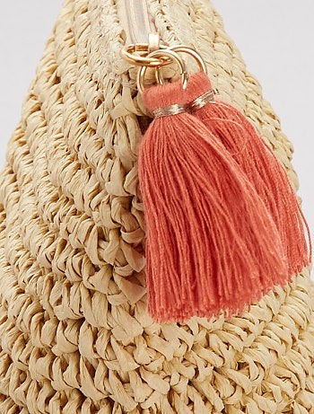 Estojo entrançado com pompons - Kiabi