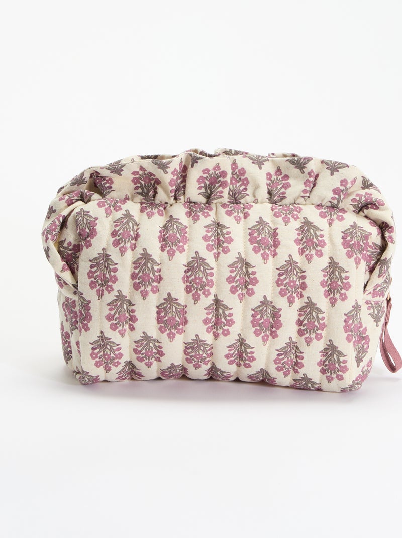 Estojo estampado em tecido Rosa - Kiabi
