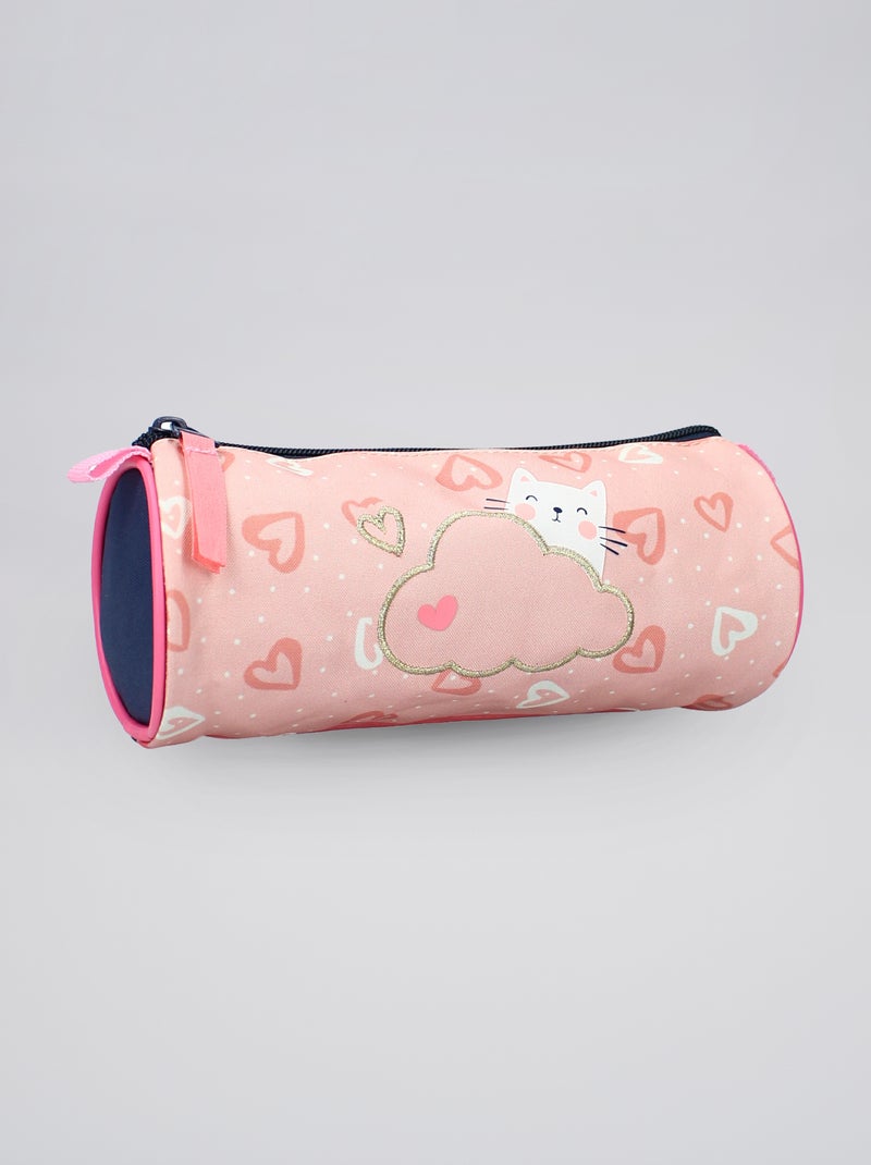 Estojo estampado 'gato' Rosa - Kiabi