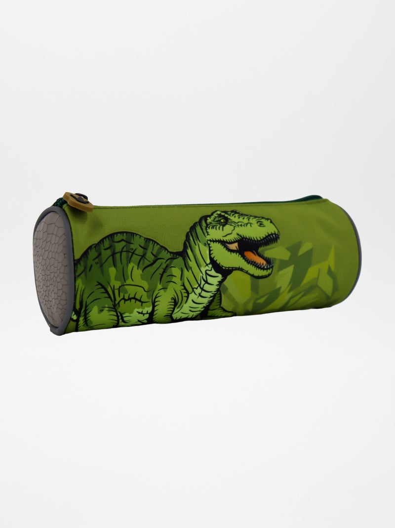 Estojo redondo Dinossauro VERDE - Kiabi