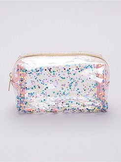 Estojo transparente com brilhantes - Kiabi