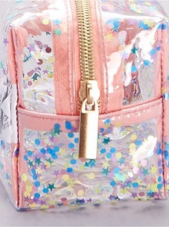 Estojo transparente com brilhantes - Kiabi