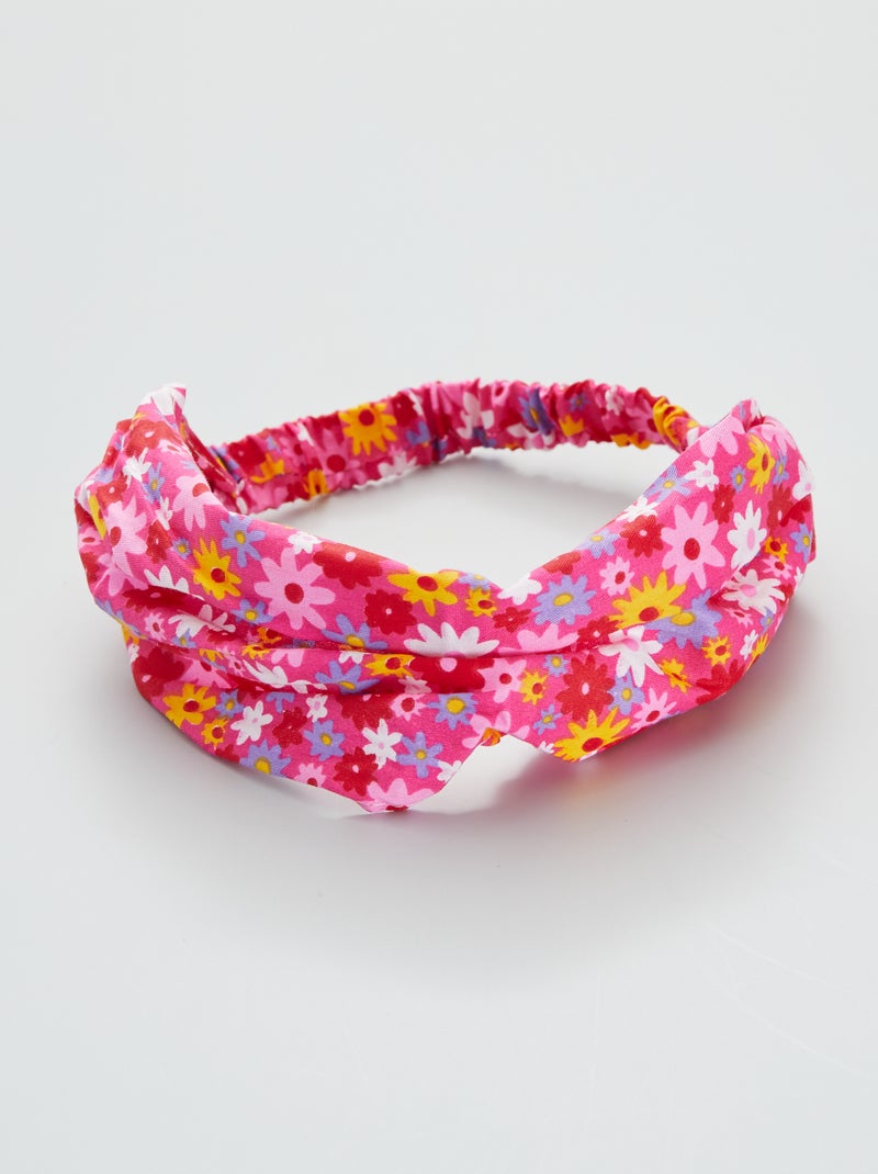 Faixa em tecido estampado Fuxia - Kiabi