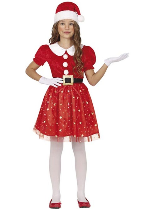 Fantasia brilhante de Mamãe Noel com cinto. - Kiabi