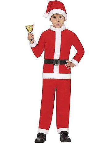 Fantasia clássica de Papai Noel com chapéu e cinto.