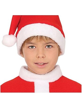 Fantasia clássica de Papai Noel com chapéu e cinto.