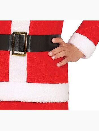 Fantasia clássica de Papai Noel com chapéu e cinto.