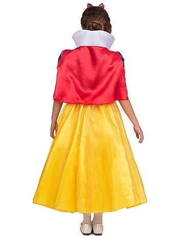 Fantasia da Branca de Neve com tiara e capa.
