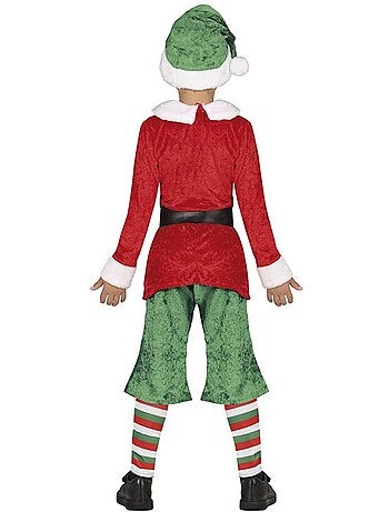 Fantasia de ajudante de elfo do Papai Noel com chapéu