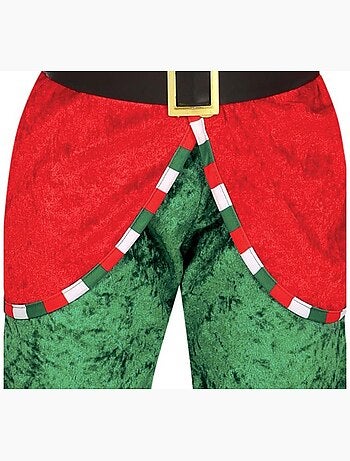 Fantasia de ajudante de elfo do Papai Noel com chapéu