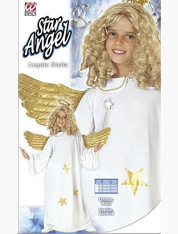 Fantasia de anjo com estrelas