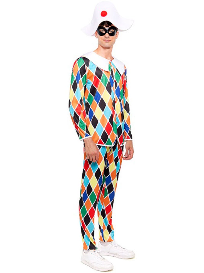Fantasia de Arlequim Multicolorido - Kiabi
