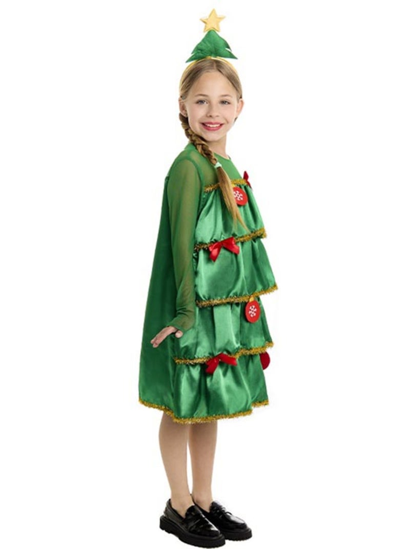 Fantasia de árvore de Natal com babados e tiara. Multicolorido - Kiabi
