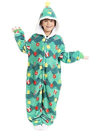 Fantasia de árvore de Natal ou pijama com capuz