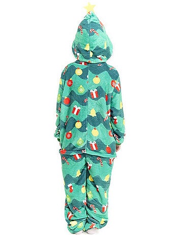 Fantasia de árvore de Natal ou pijama com capuz