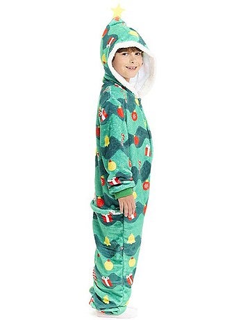 Fantasia de árvore de Natal ou pijama com capuz