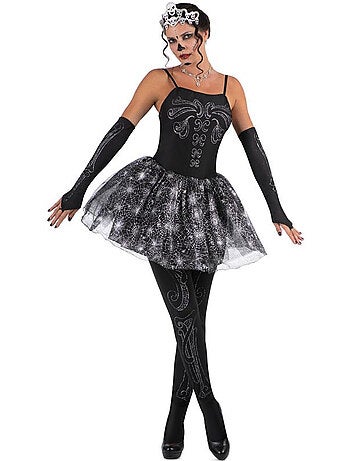 Fantasia de Bailarina Esqueleto com Tiara