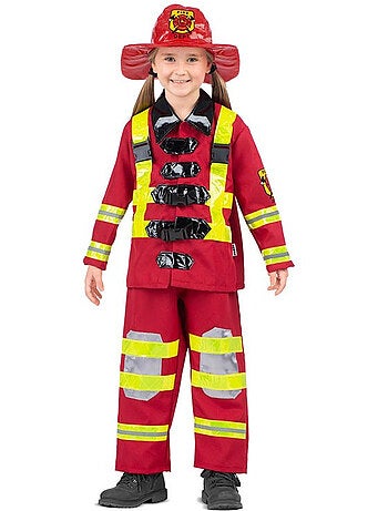 Fantasia de bombeiro com capacete