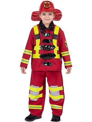 Fantasia de bombeiro com capacete
