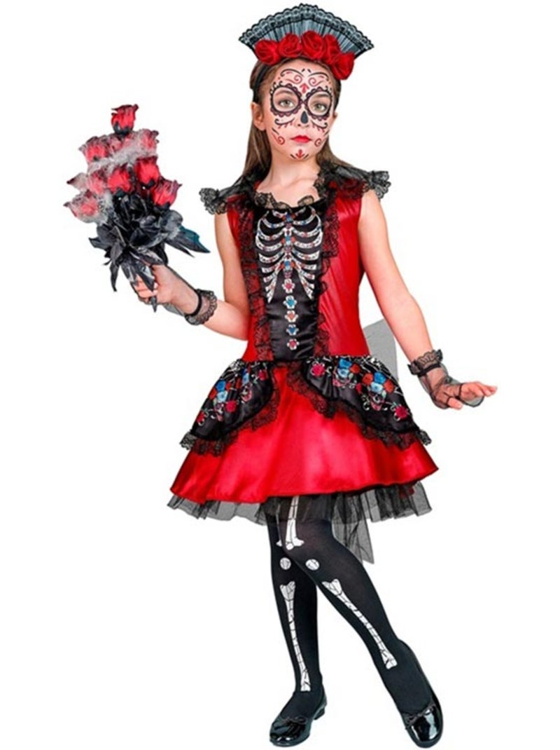 Fantasia de Catrina Esqueleto Multicolorido - Kiabi