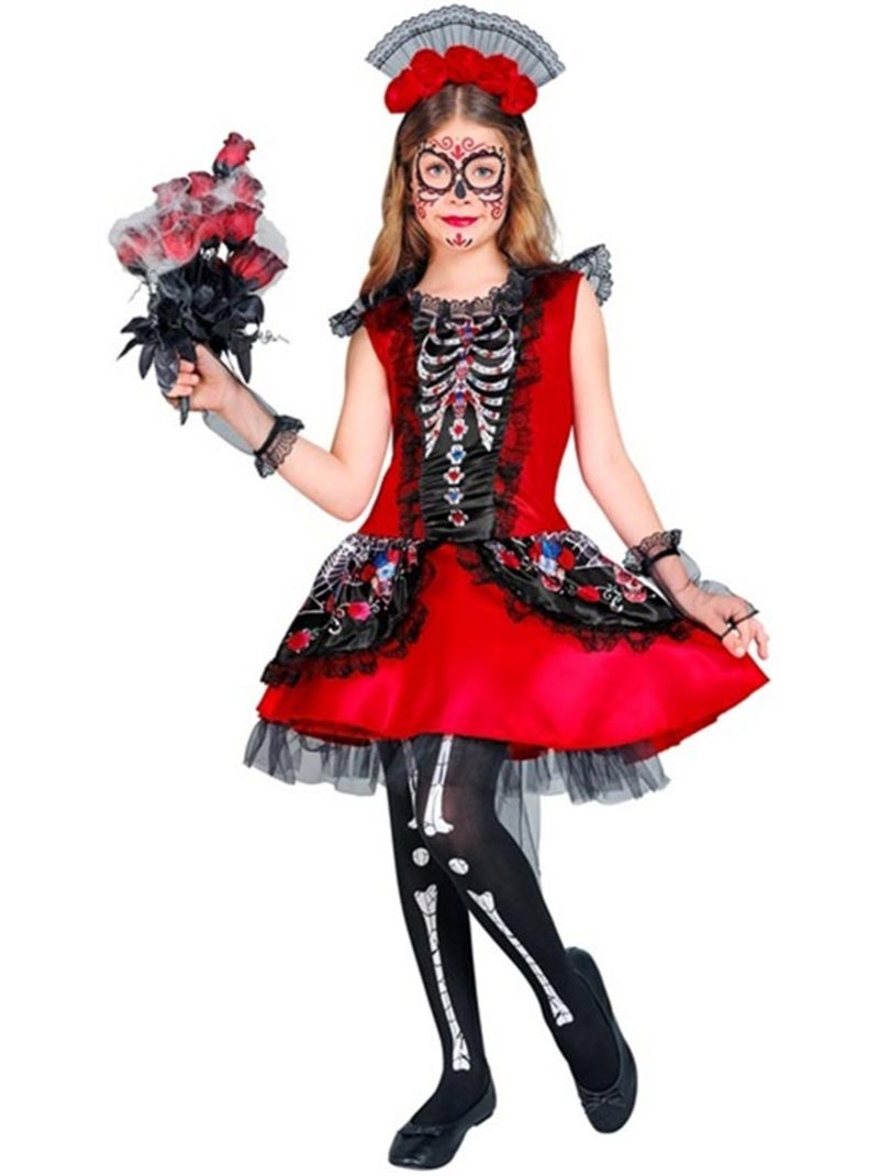 Fantasia de Catrina Esqueleto Multicolorido - Kiabi