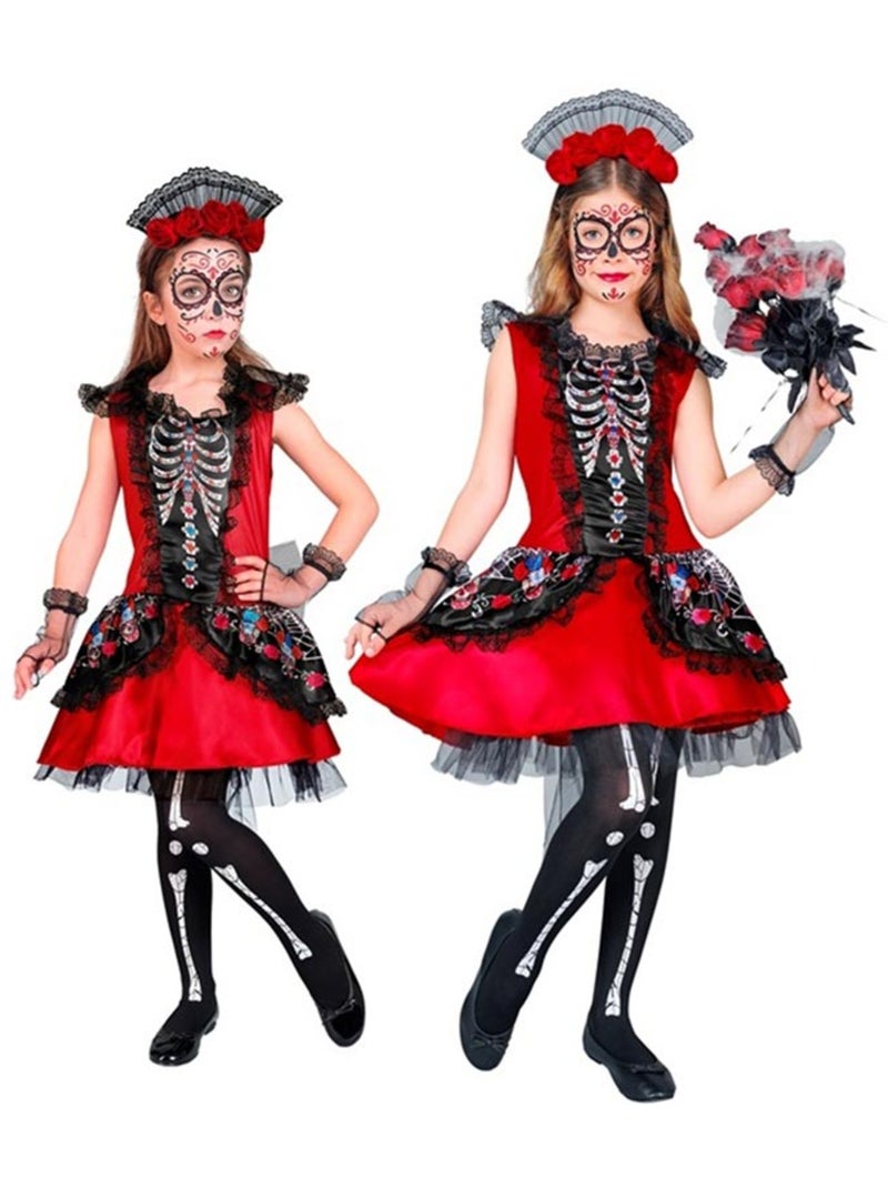 Fantasia de Catrina Esqueleto Multicolorido - Kiabi