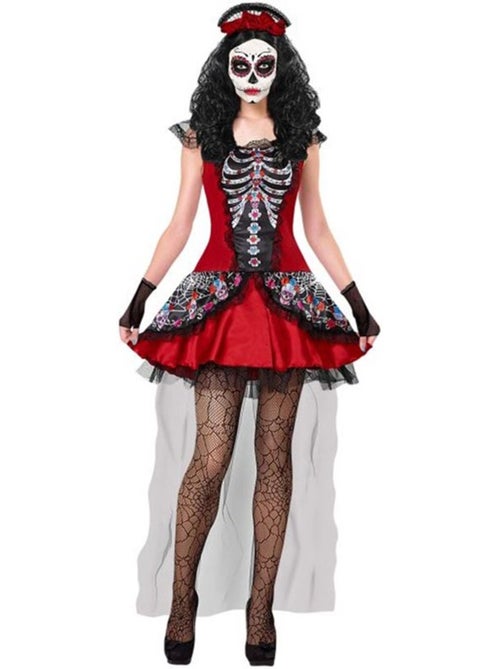 Fantasia de Catrina para o Dia dos Mortos com Véu - Kiabi