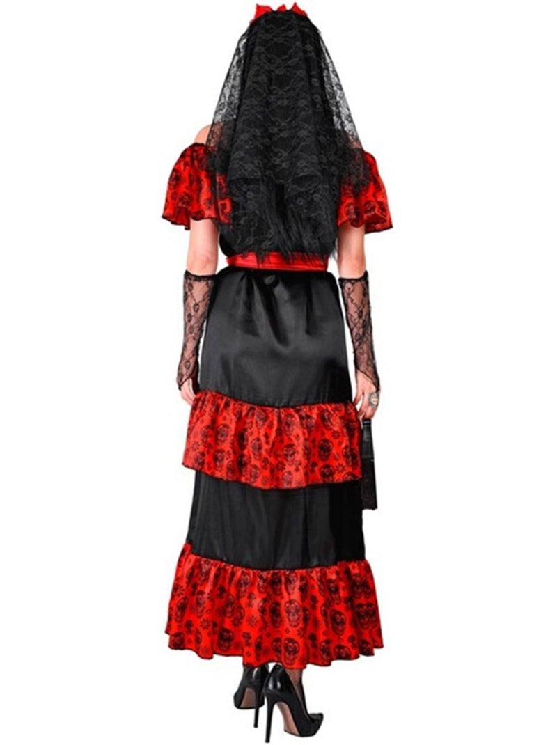 Fantasia de Catrina para o Dia dos Mortos Multicolorido - Kiabi