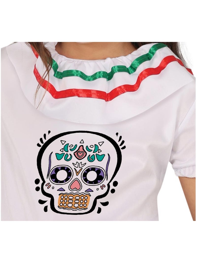 Fantasia de caveira da Catrina Multicolorido - Kiabi