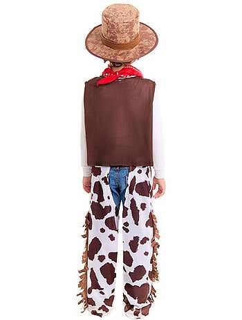 Fantasia de cowboy do oeste americano com perneiras.