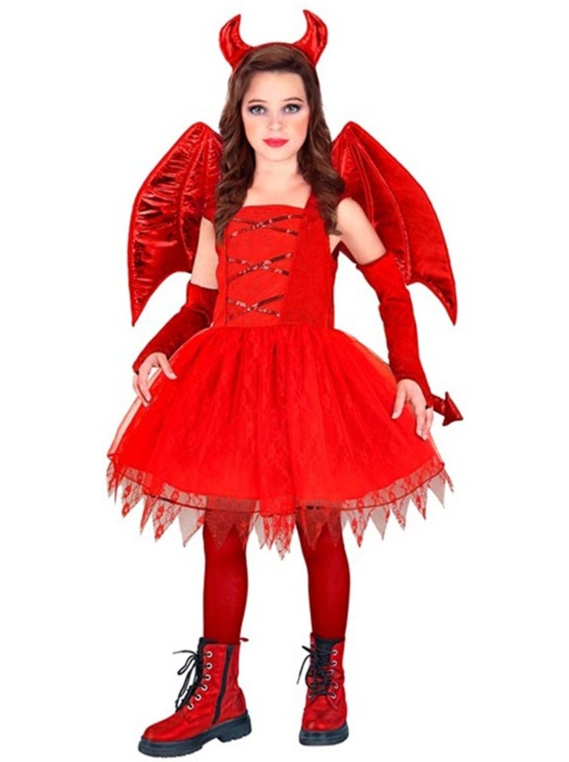 Fantasia de Diabo com Asas e Chifres Multicolorido - Kiabi