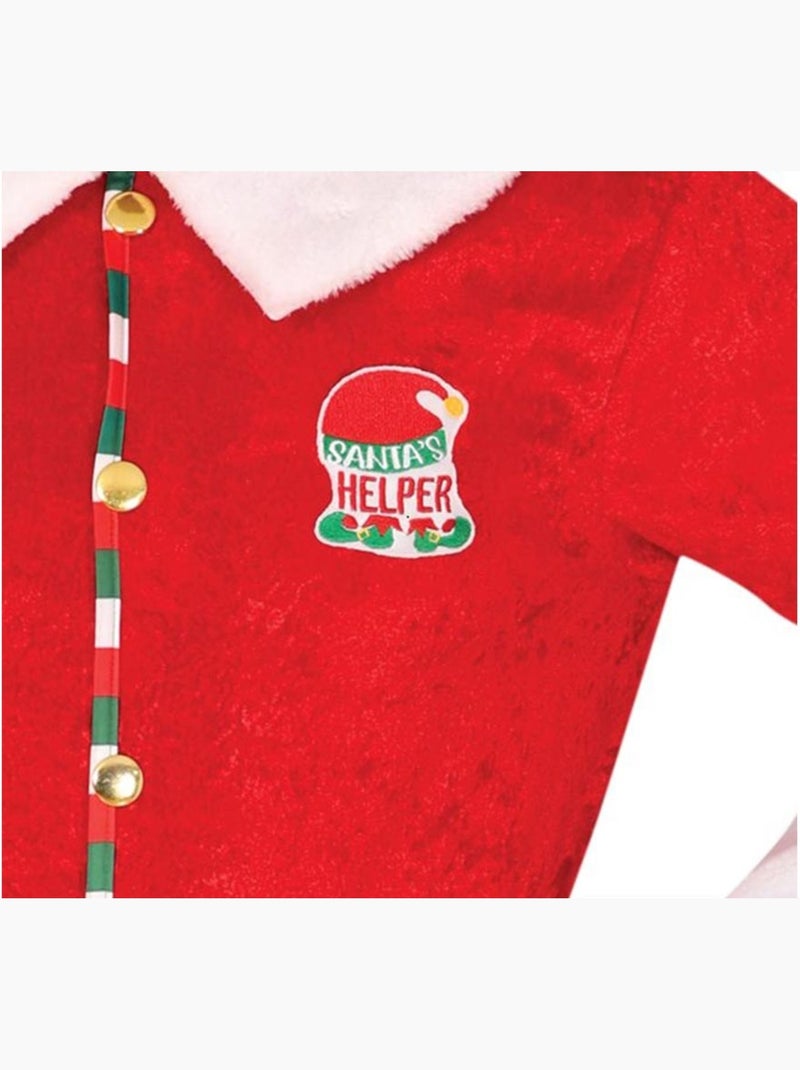 Fantasia de Elfo Ajudante do Papai Noel com Cinto Multicolorido - Kiabi