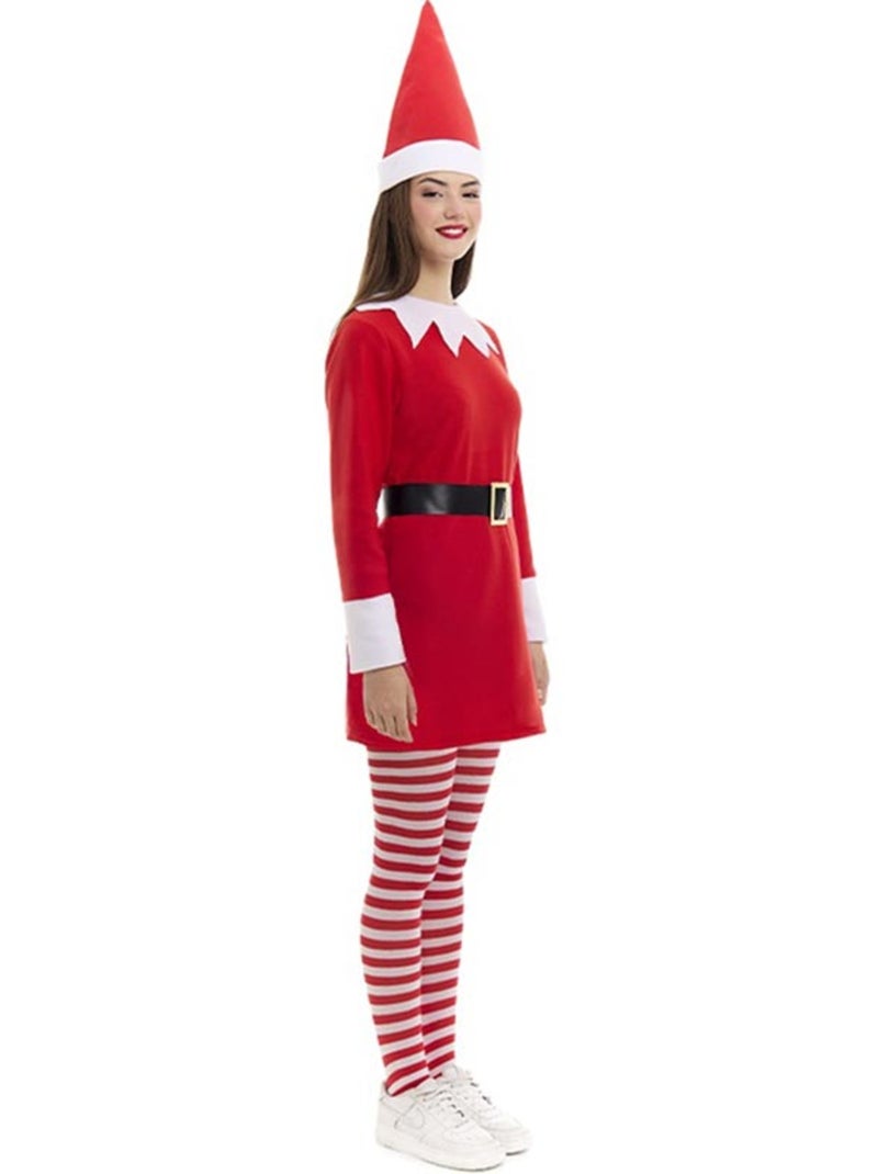 Fantasia de Elfo Polar com Vestido e Chapéu Multicolorido - Kiabi
