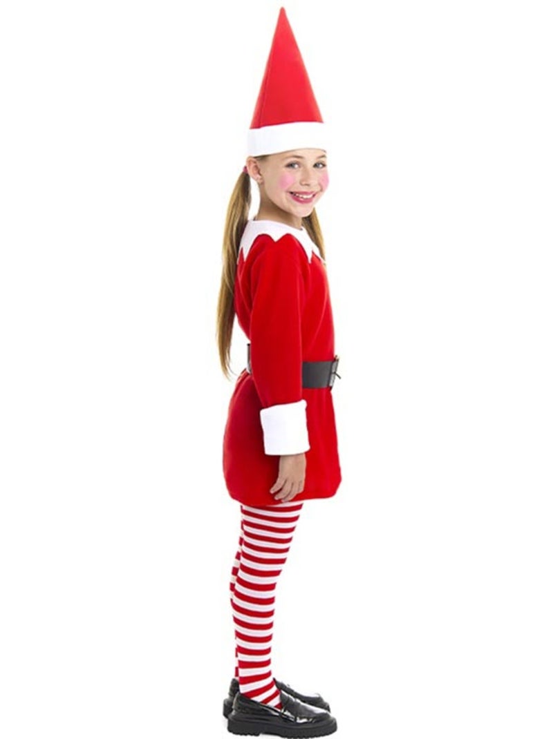 Fantasia de Elfo Polar com Vestido e Chapéu Multicolorido - Kiabi