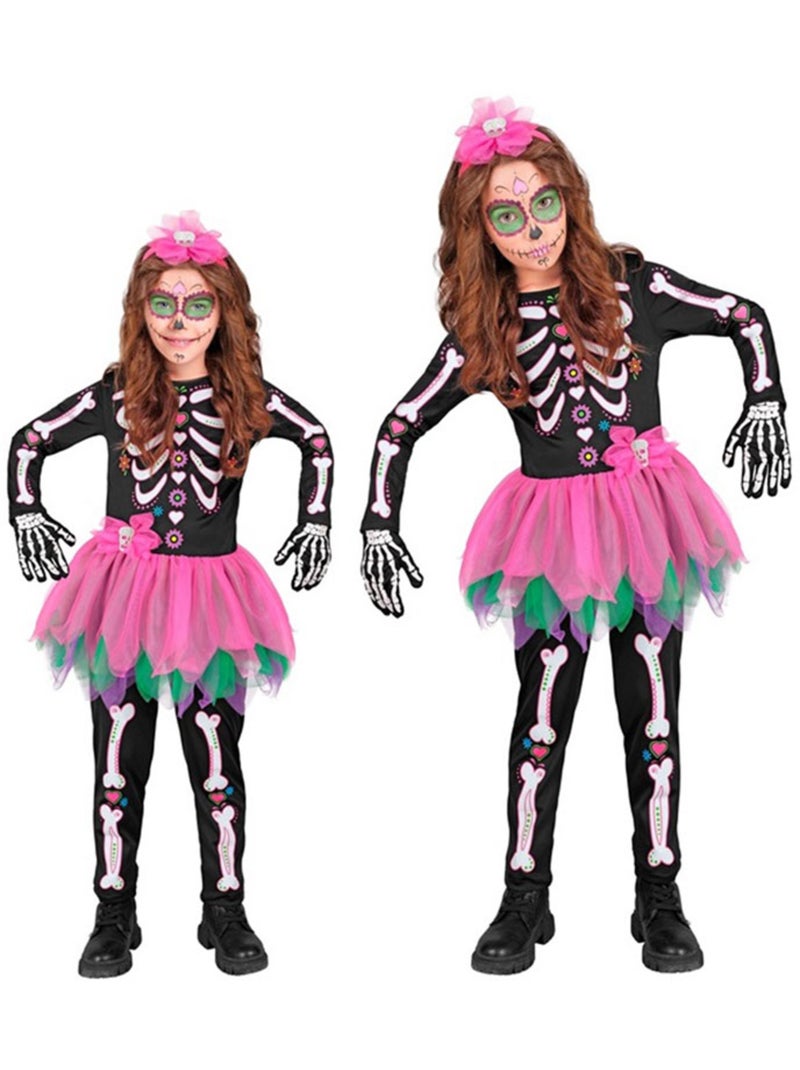 Fantasia de Esqueleto com Tutu Multicolorido - Kiabi