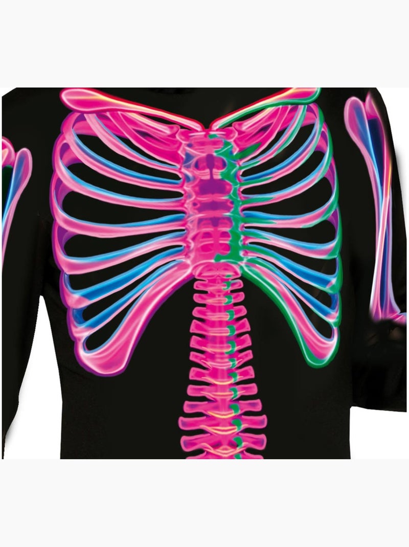 Fantasia de Esqueleto Neon Multicolorido - Kiabi